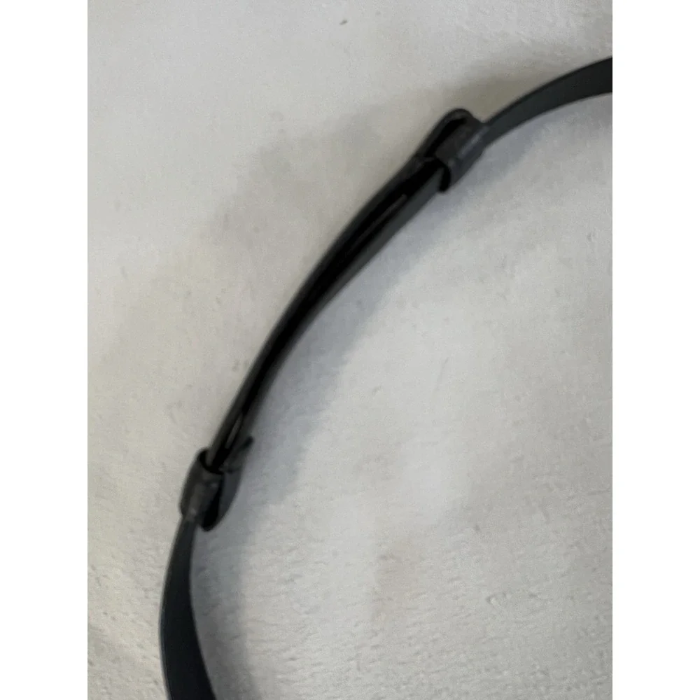 Chico's Womens Black M/L Adjustable Gold Tone Claw‎ Buckle Leather Belt